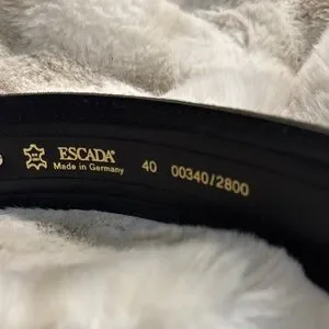 Vintage Escada Black and Green Suede Leather Belt with Decorative Studs Sz 40 Escada | Accessories | Vintage Escada Black And Green Suede  main image 3